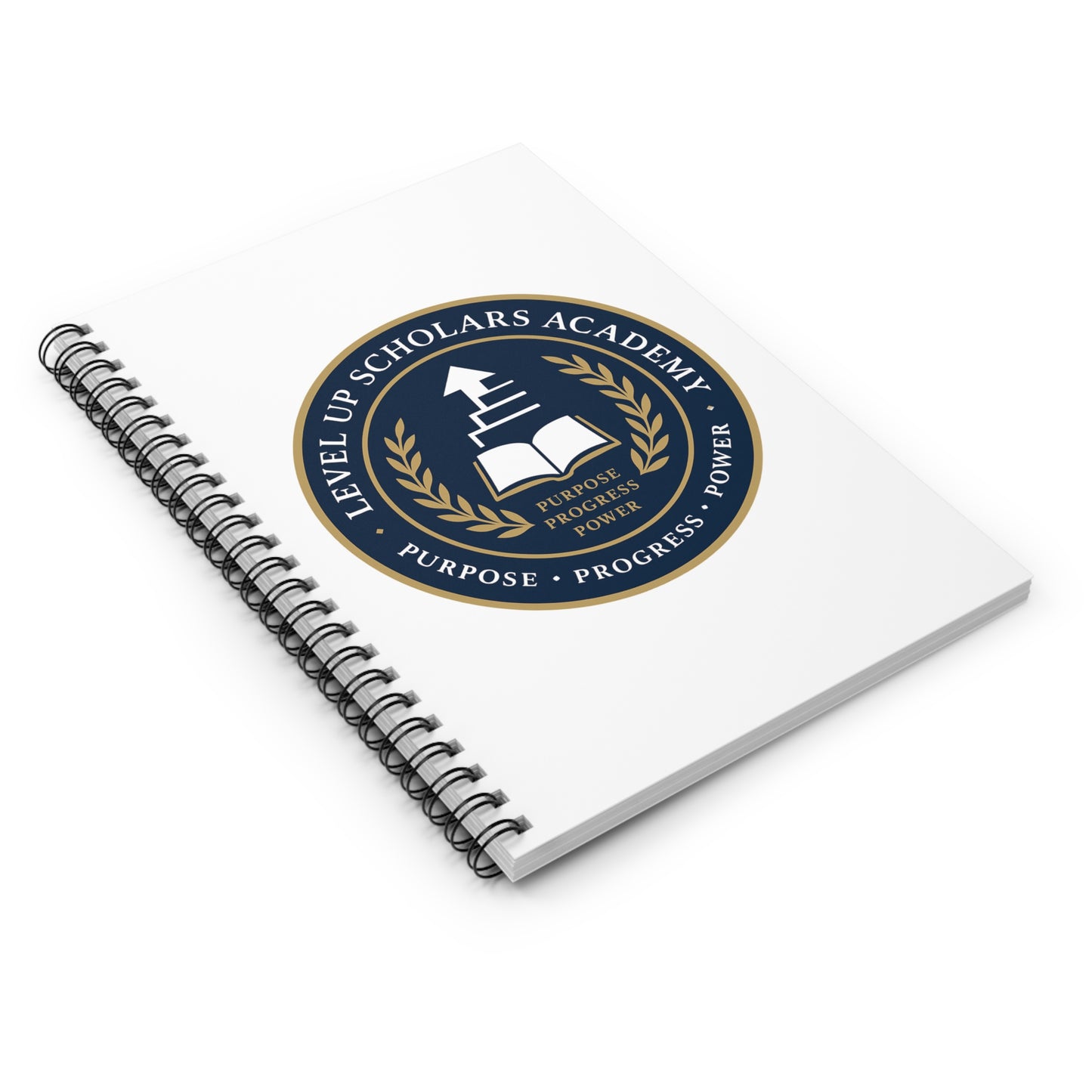 Level Up Scholars Academy Spiral Notebook - Purpose Progress Power, Academic Journal, Student Planner, Gift for Graduates, School Supplies